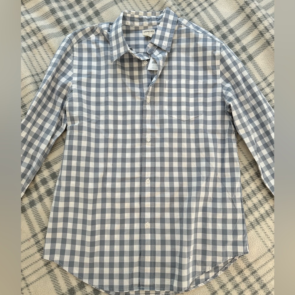 Boys Crewcut plaid button down top